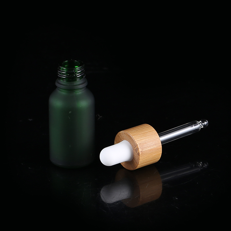 Blue Amber Matte white green colors Essential Oil Bottle Frosted Glass Dropper Bottles with Bamb Pump