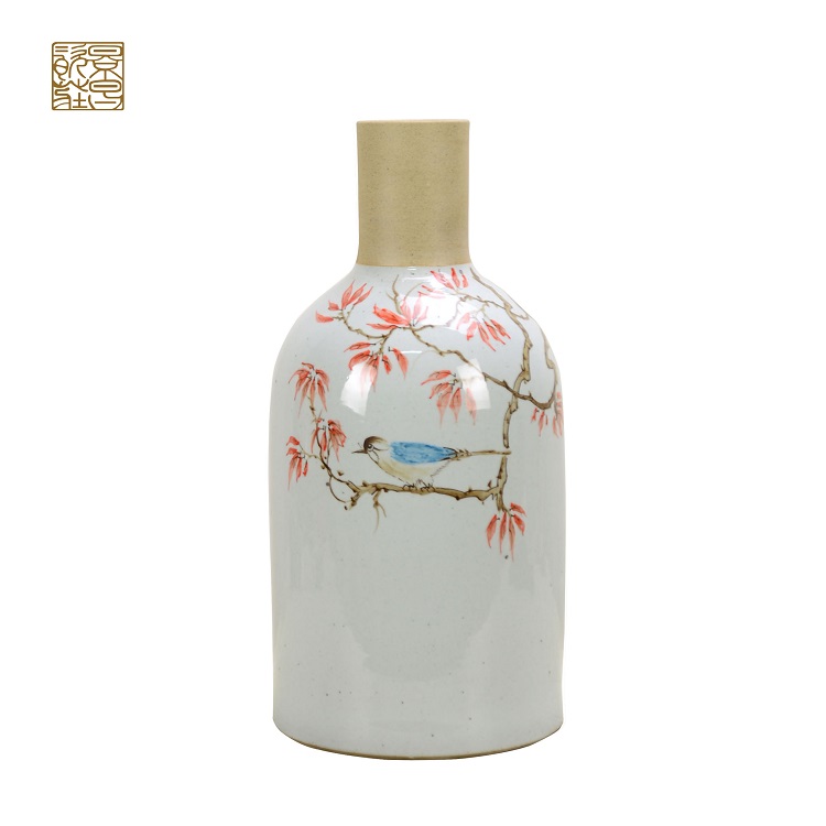 Blue Chinese antique decoration storage tank ceramic jars porcelain