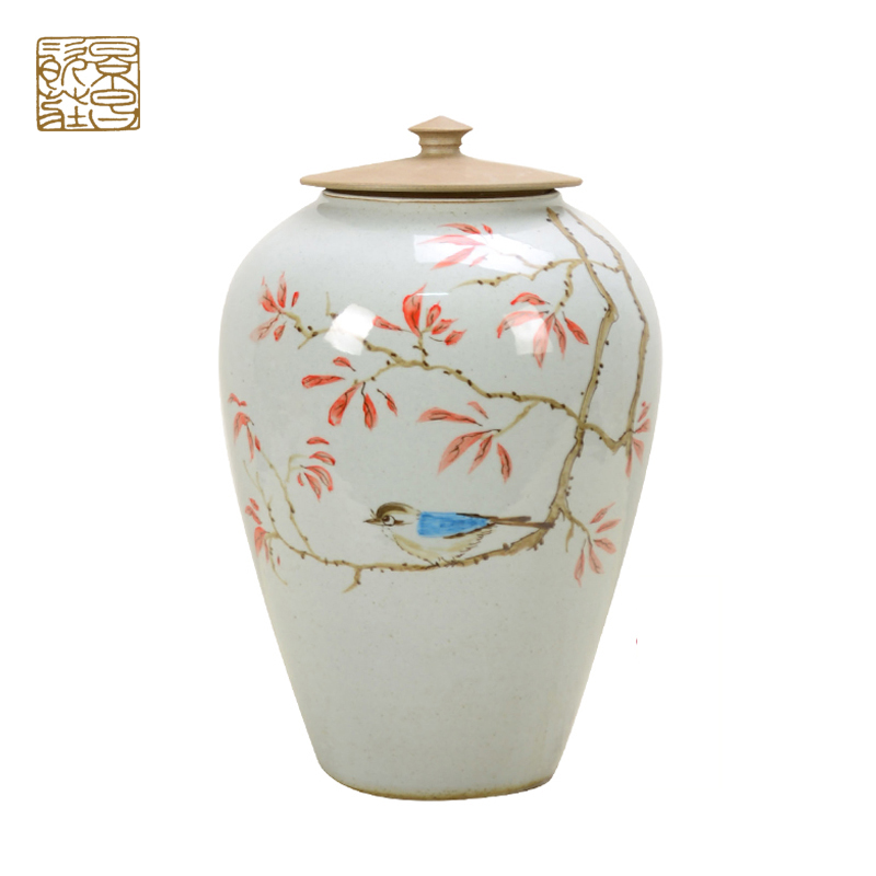 Blue Chinese antique decoration storage tank ceramic jars porcelain