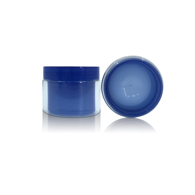 Blue Color Double Wall Facial Cream Hair Wax Packaging PET Plastic Container 100g