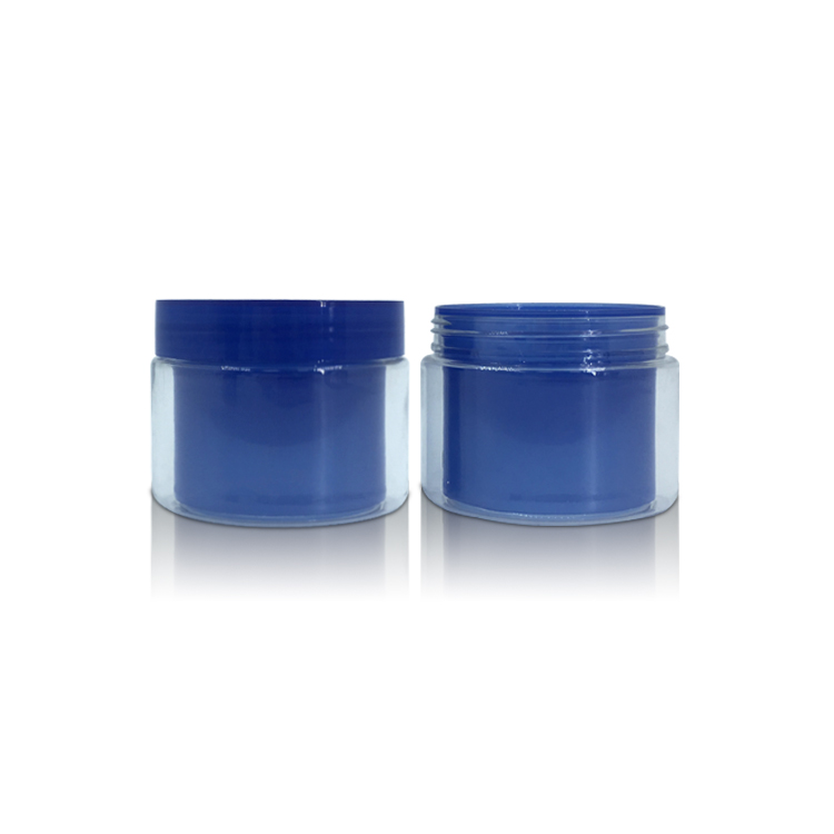 Blue Color Double Wall Facial Cream Hair Wax Packaging PET Plastic Container 100g