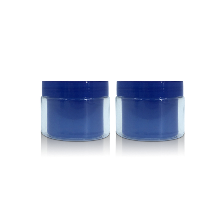Blue Color Double Wall Facial Cream Hair Wax Packaging PET Plastic Container 100g