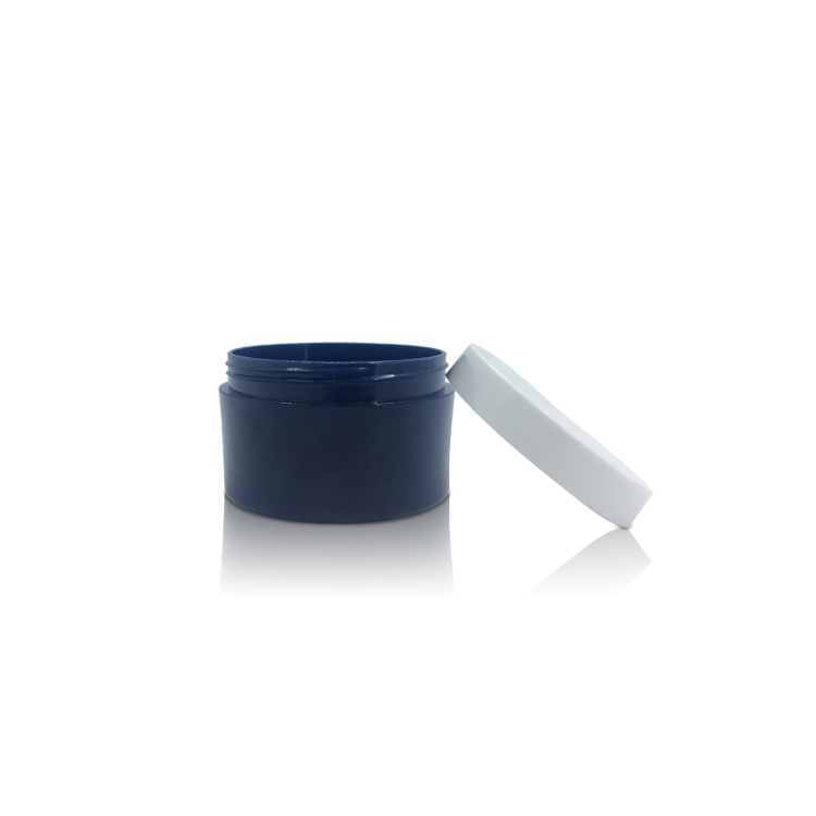 Blue Facial-pack Moisturizer Skincare Cosmetic Packaging Plastic Double Wall Cream Jar 120g