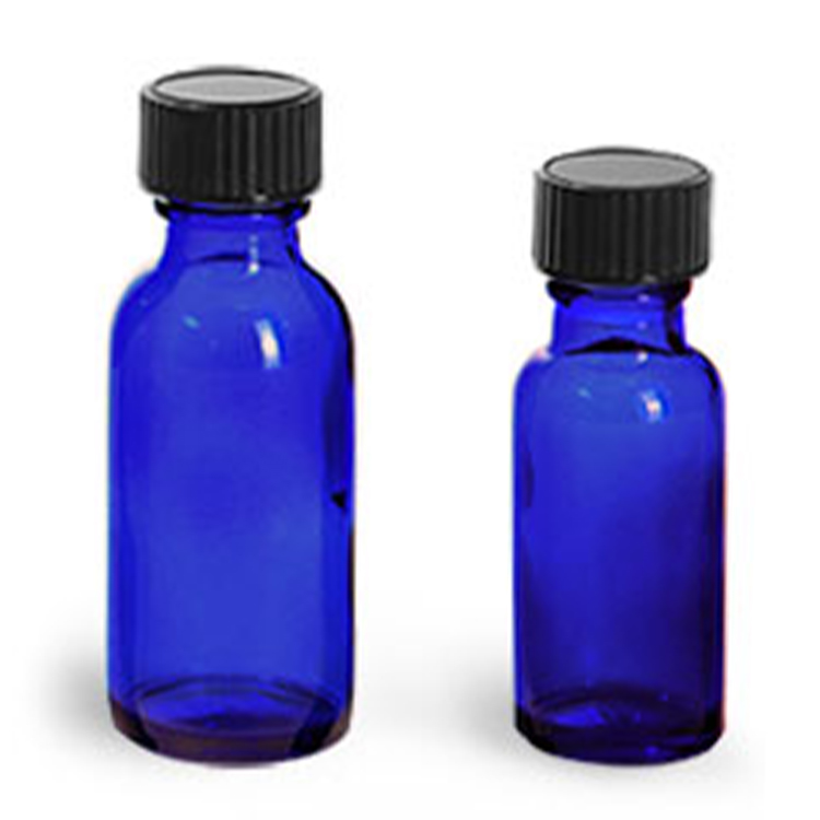 Blue Tincture Bottles Glass Liquid Container Pipette Bottle Manufacturer