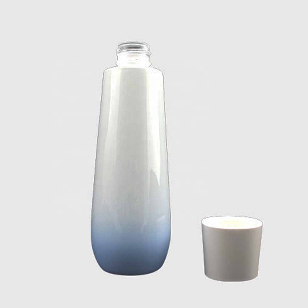 Blue and white cosmetic bottle combination 40 110 120ml 50g milk bottle set glass bottle