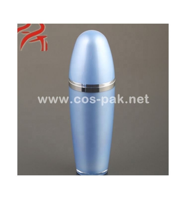 Blue color squeeze luxury cosmetic bottle for lotion