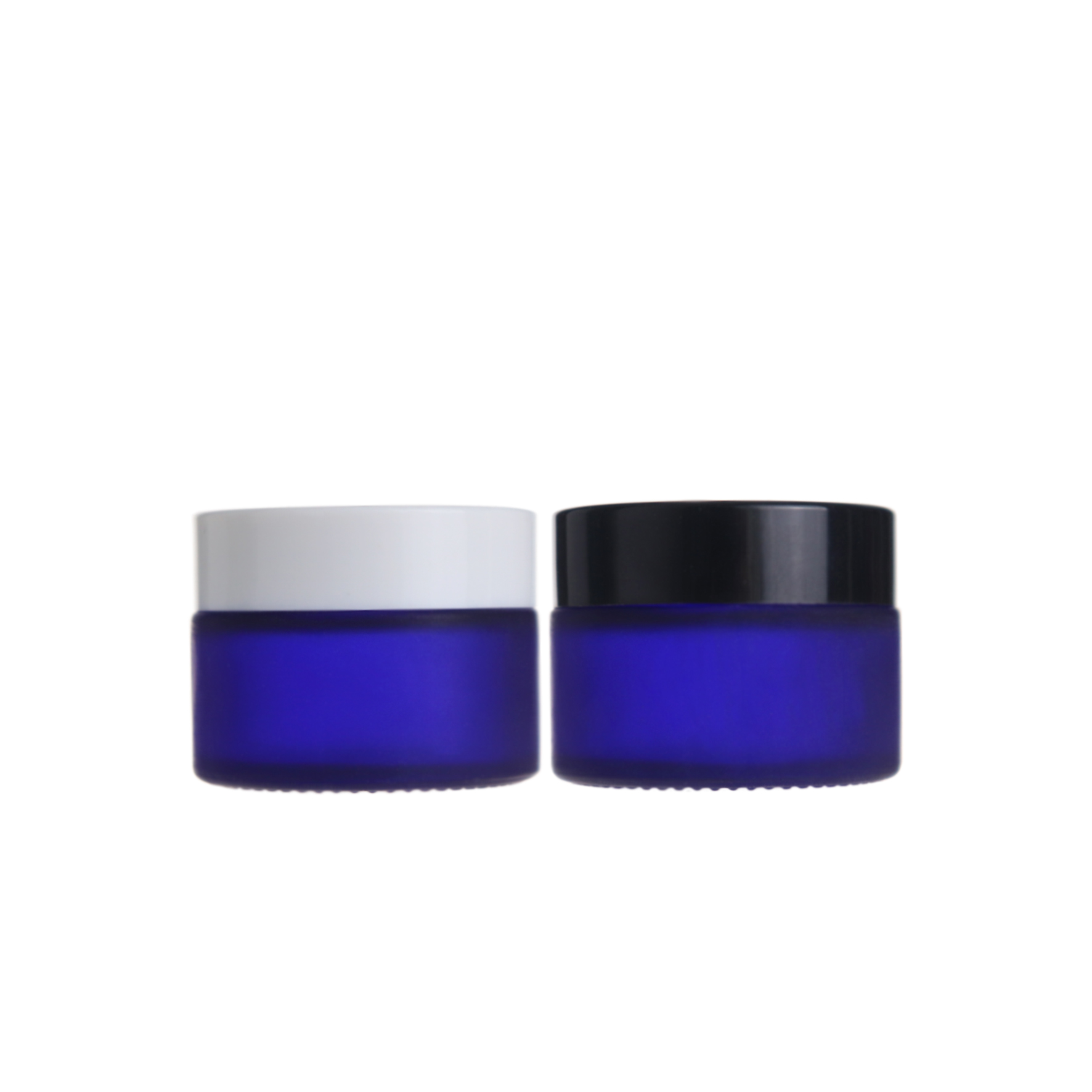 Blue empty 1 oz glass cosmetic jar glass face cream jars 30ml