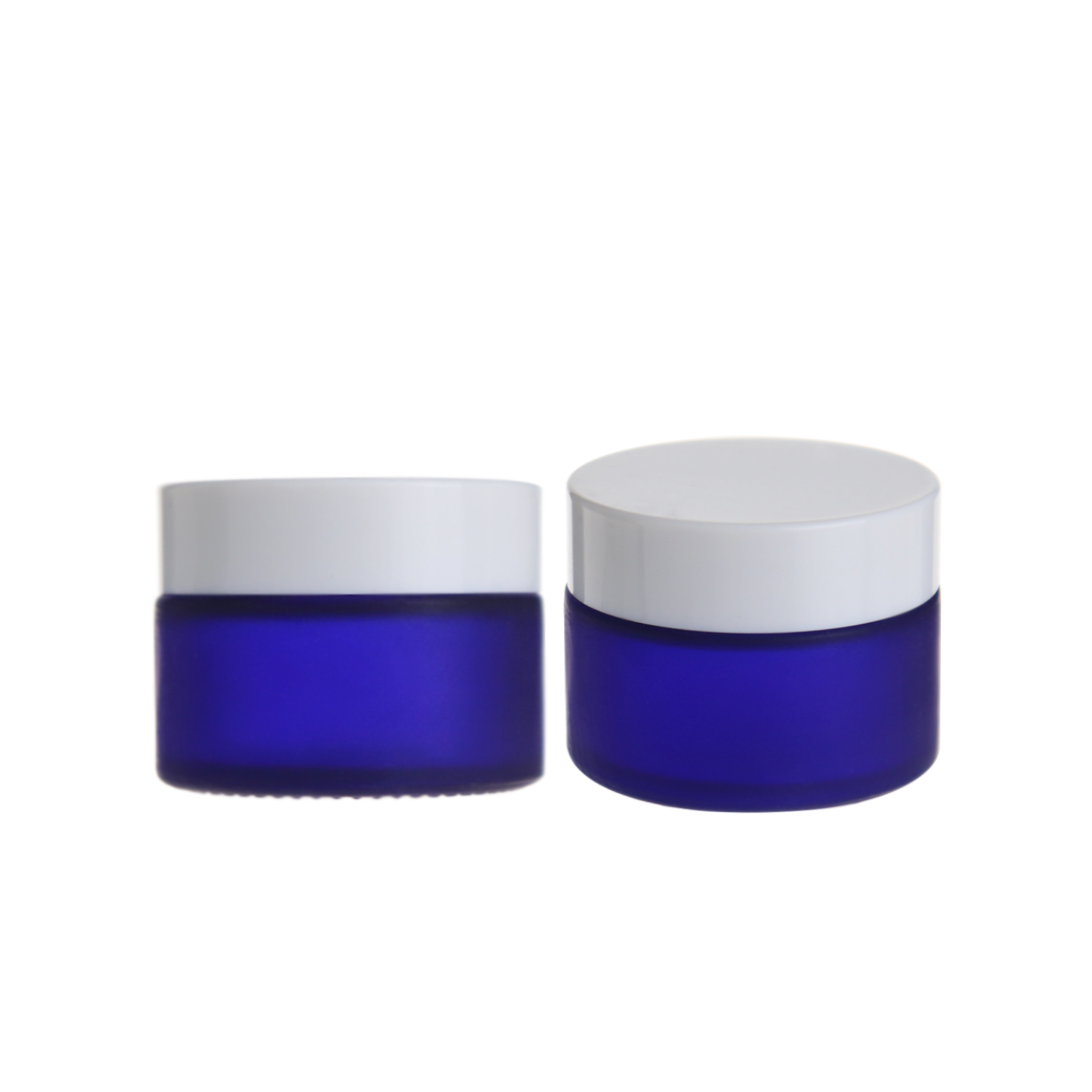 Blue empty 1 oz glass cosmetic jar glass face cream jars 30ml