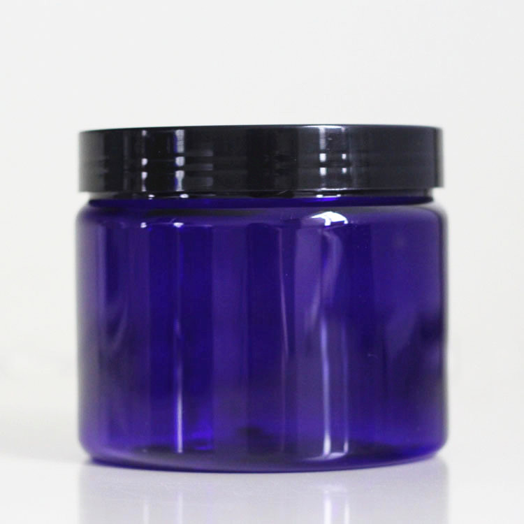 Blue hair mask cosmetic packing 300g pet plastic jar