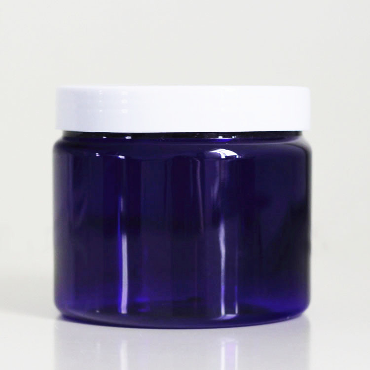 Blue hair mask cosmetic packing 300g pet plastic jar