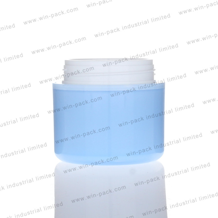 Blue plastic cream jar 50ml double wall cosmetic acrylic jar
