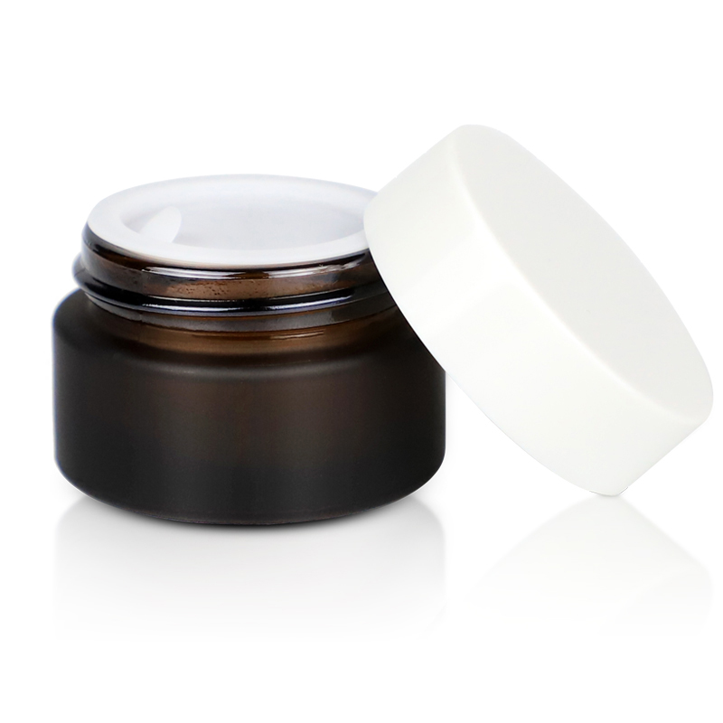 Body Cream Cosmetic 4oz Beauty Packaging Glass Jars Wholesale Lip Balm Hair Cream Black Jars Small Containers for Cream