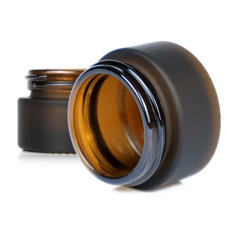 Body Cream Cosmetic 4oz Beauty Packaging Glass Jars Wholesale Lip Balm Hair Cream Black Jars Small Containers for Cream