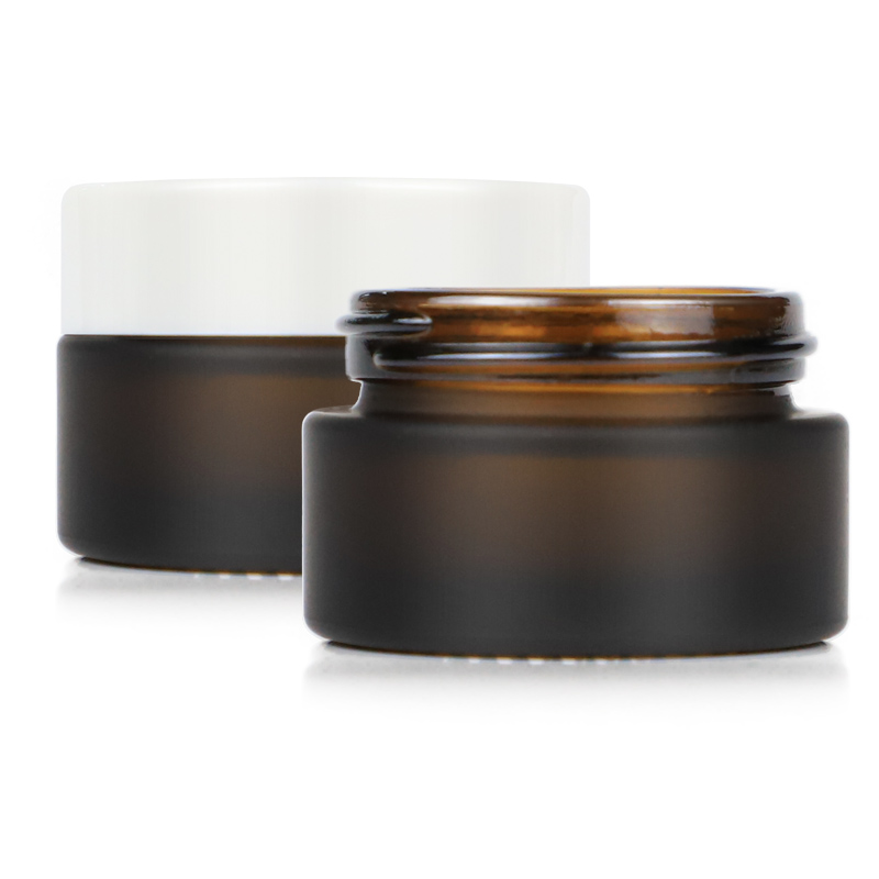 Body Cream Cosmetic 4oz Beauty Packaging Glass Jars Wholesale Lip Balm Hair Cream Black Jars Small Containers for Cream