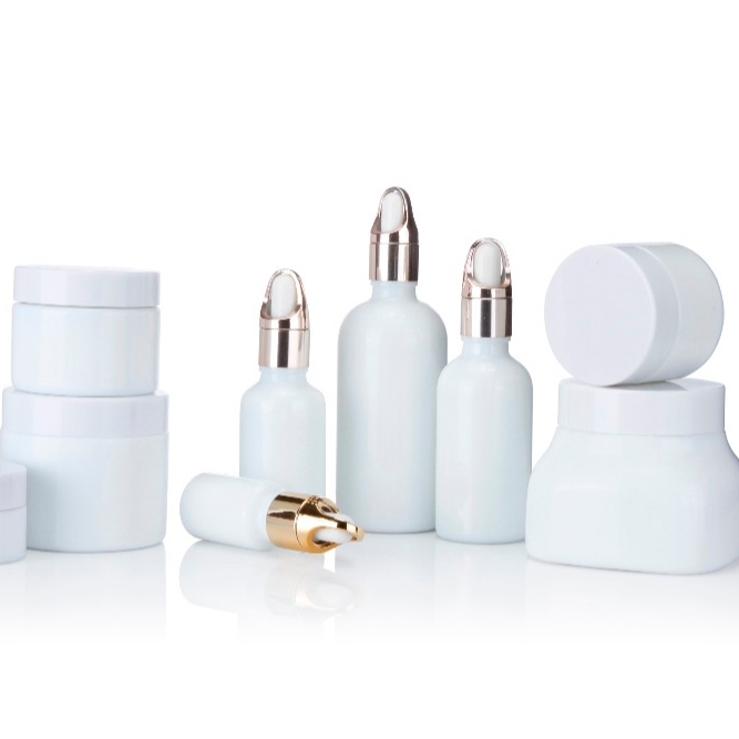 Body Cream Jar and Lotion Bottles Cosmetic Glass Bottle Set 100ml 50ml 30ml 30g