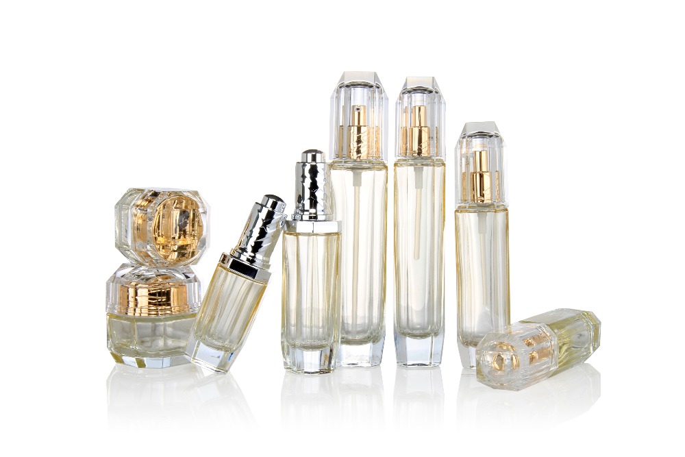 Body Cream Jar and Lotion Bottles Cosmetic Glass Bottle Set 100ml 50ml 30ml 30g