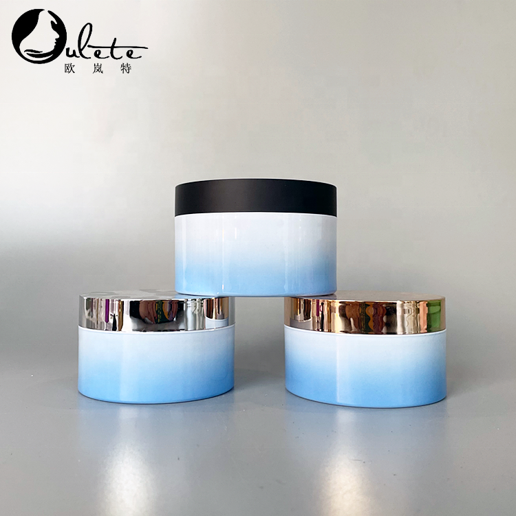 Body Lip Scrub PET Frosted Cosmetics Jar 1oz 1.7oz 3oz 5oz 6oz 8oz Cosmetic Empty Cream Packaging with Shiny Rose Gold Cap