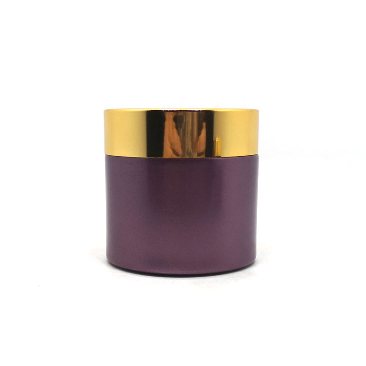 Body Scrub packaging 2 oz cosmetics Refillable Cosmetic Cream Containers colored Glass Jars