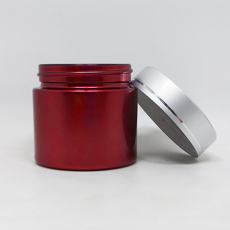 Body Scrub packaging 2 oz cosmetics Refillable Cosmetic Cream Containers colored Glass Jars
