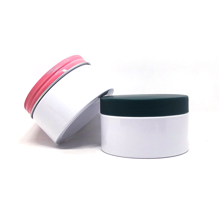 Body Sugar Scrub cosmetics containers empty 100g white plastic container jar hair products packaging