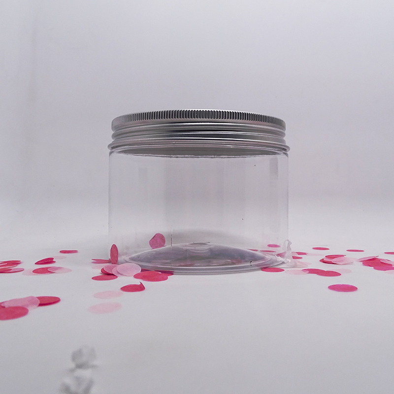 Body scrub container transparent 8oz plastic jars with lids wholesale