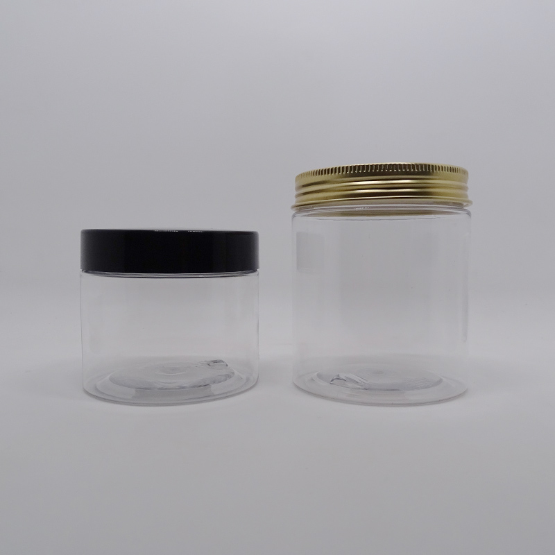 Body scrub container transparent 8oz plastic jars with lids wholesale