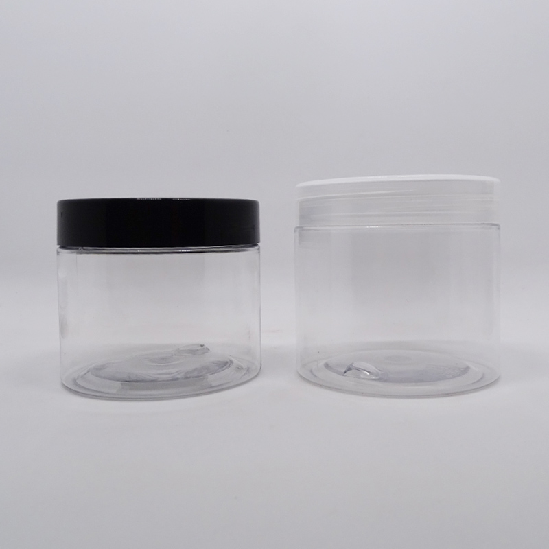 Body scrub container transparent 8oz plastic jars with lids wholesale