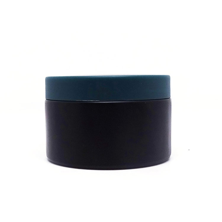 Body shea butter container skincare packaging 200ml cosmetic cream matte black glass jar