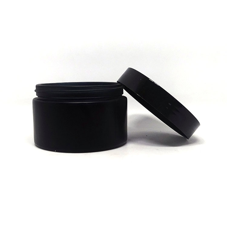 Body skin butter packaging black frosted tarro cosmeticos 200 ml