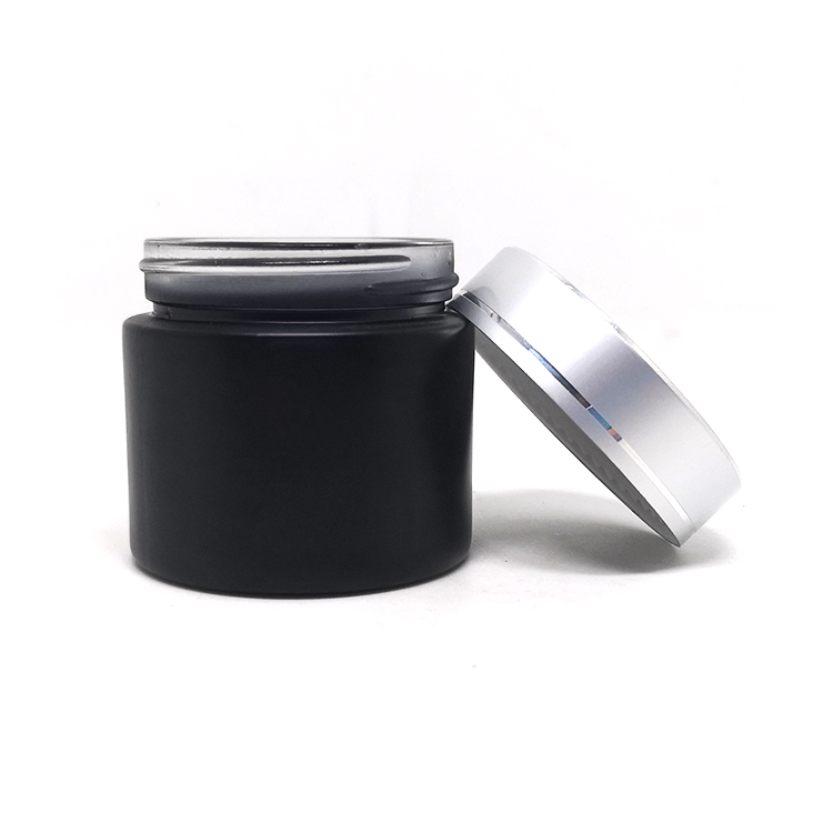 Body skin butter packaging black frosted tarro cosmeticos 200 ml
