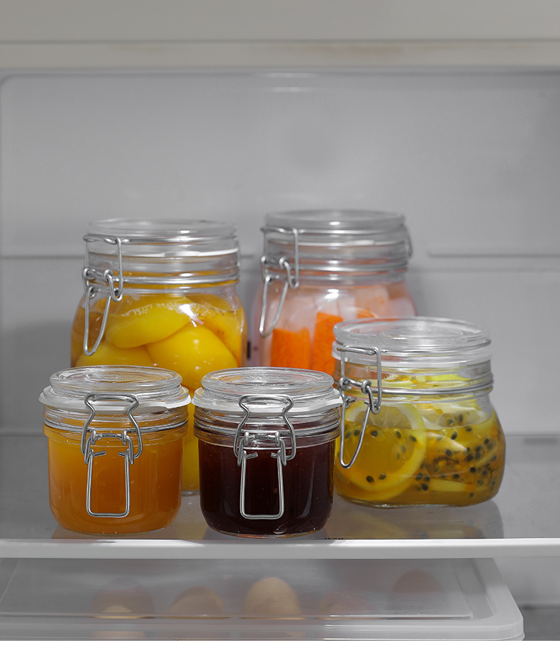 Bormioli Rocco High Quality Decorative Home Kitchen Use Glass Fido Buckle Locking Bottle Jar with Sealed lid