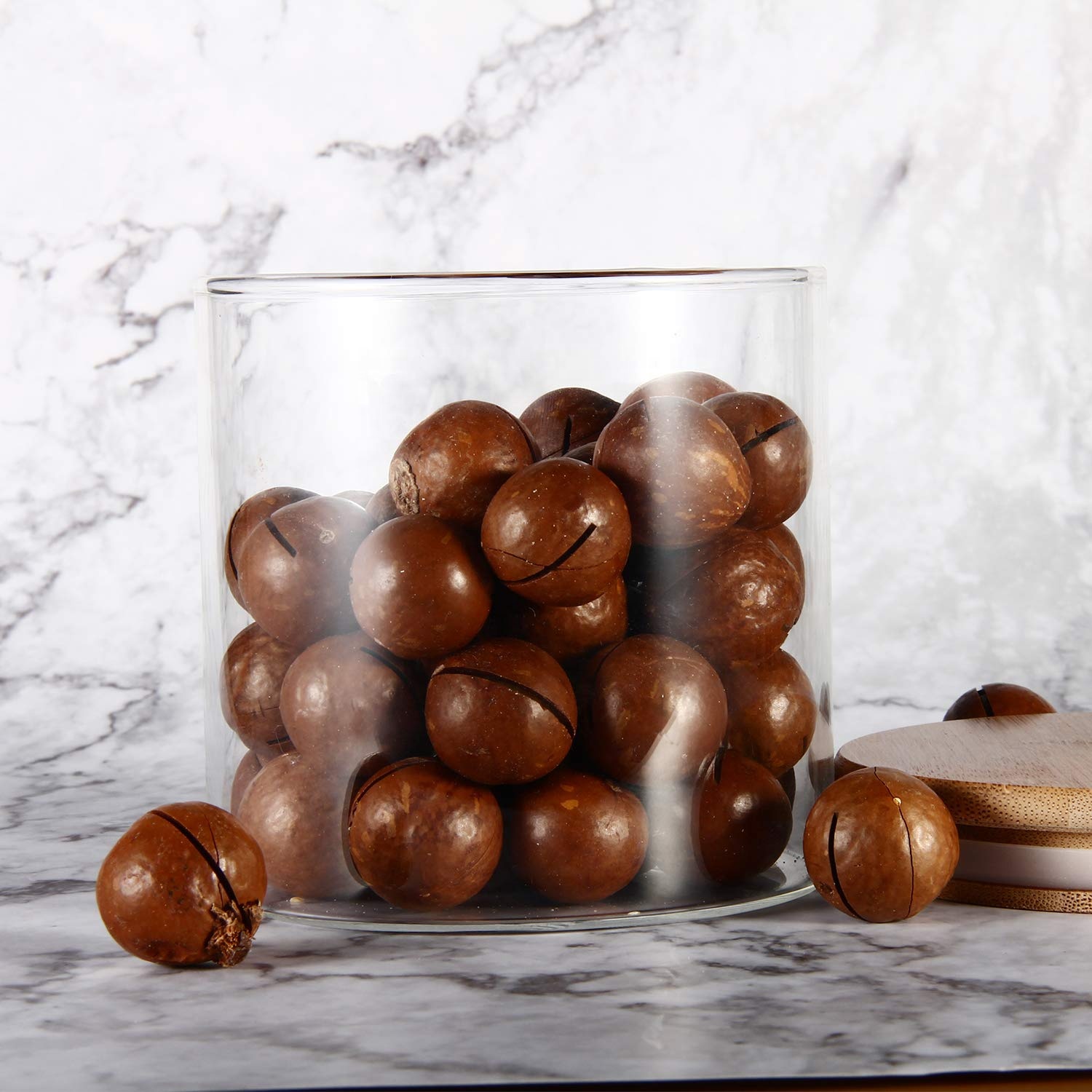 Borosilcate food storage glass jars kitchen canister set with bamboo lid