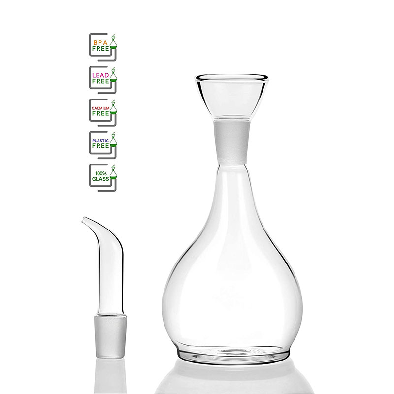 Borosilicate Glass Olive Oil Dispenser Bottle Oil & Vinegar Cruet With Pourers