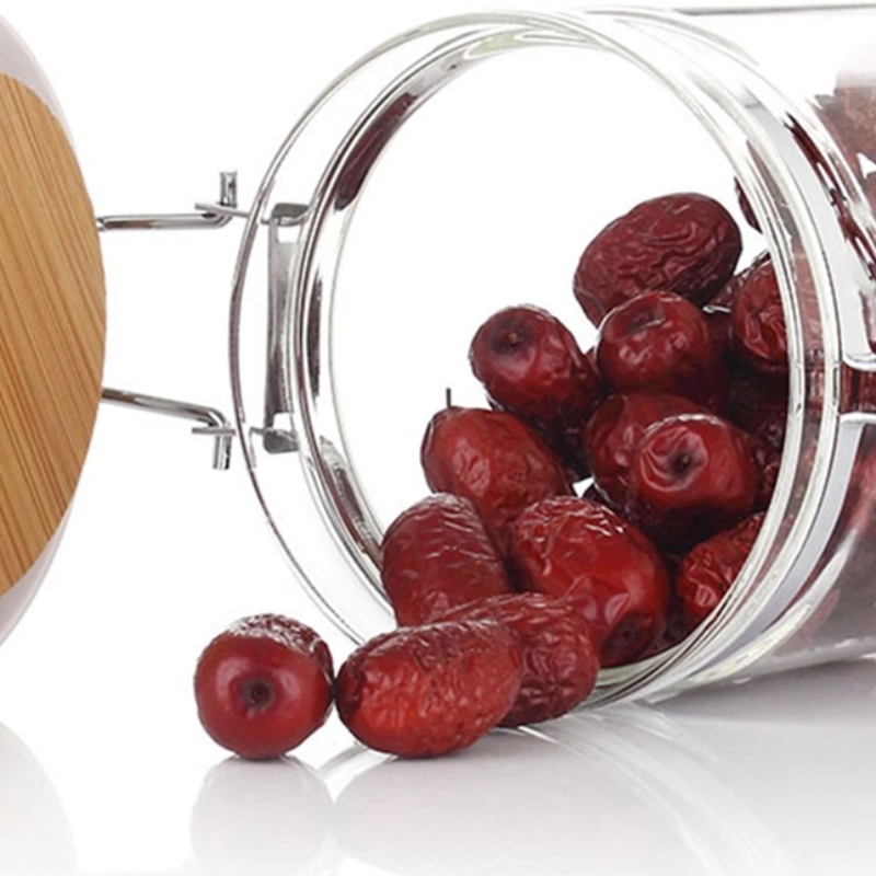 Borosilicate Glass Storage Jars with Airtight Lids with Clamp LidsCoffee,Loose Tea,Sealed Container