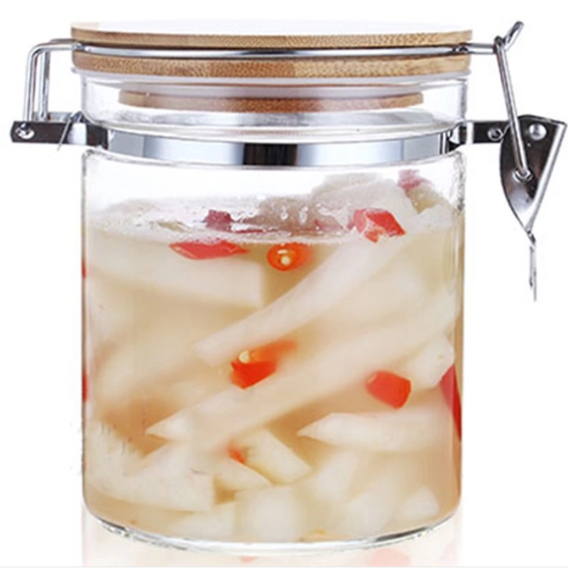 Borosilicate Glass Storage Jars with Airtight Lids with Clamp LidsCoffee,Loose Tea,Sealed Container