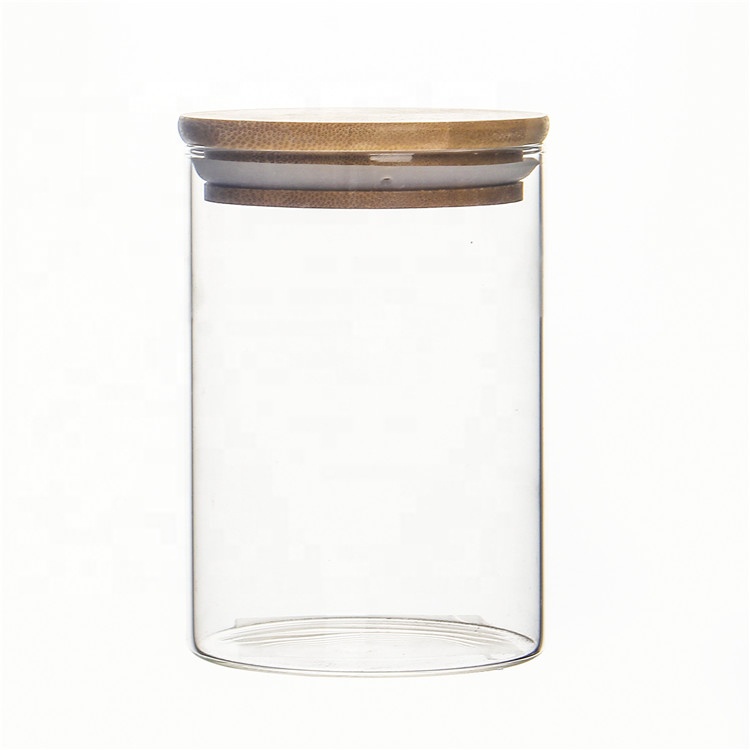 Borosilicate Moisture-proof Glass Sealed Jar Transparent Glass Storage Jar for Tea Nuts Cereal