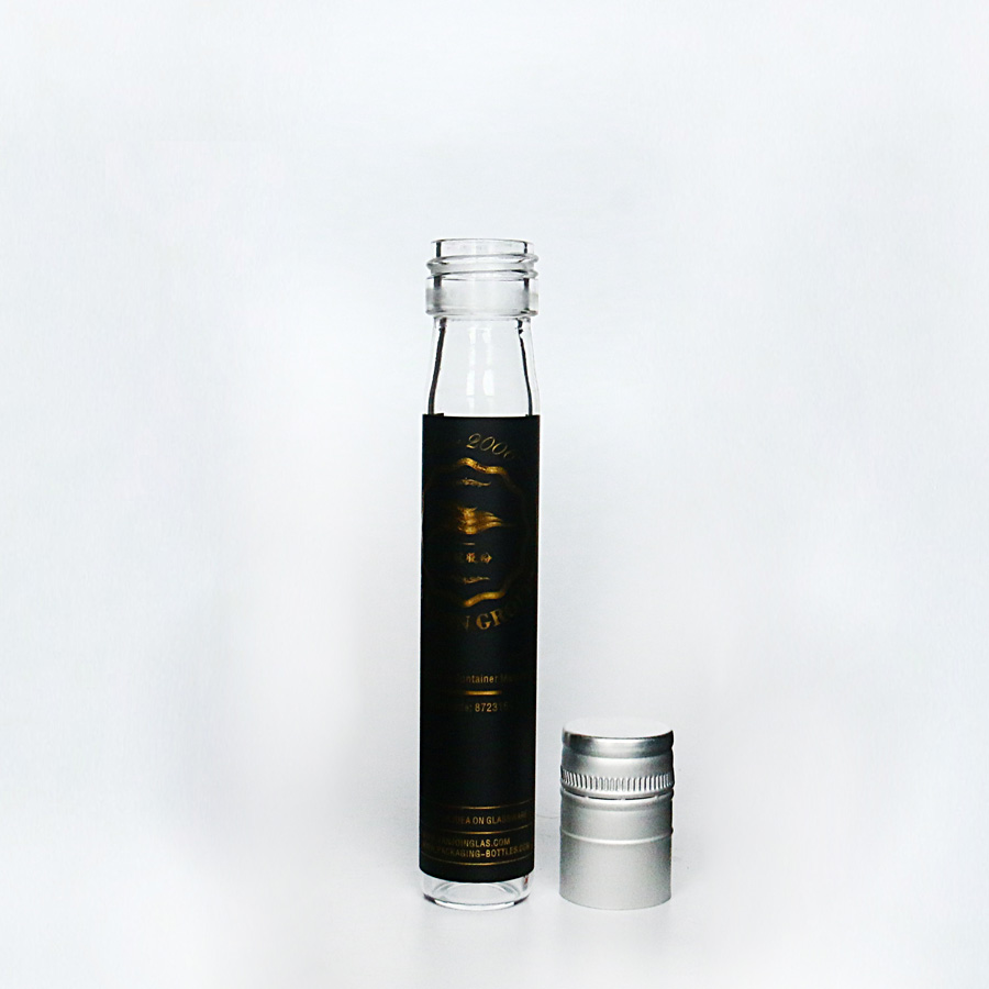 Borosilicate Shot Juice Bottle Mini Glass Bottle for Drinking with Screw Lid
