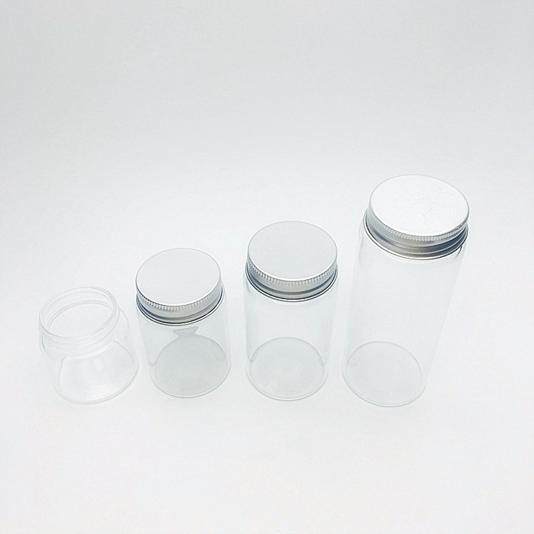 Borosilicate glass test tube bottle for candy saffron honey with aluminum lid