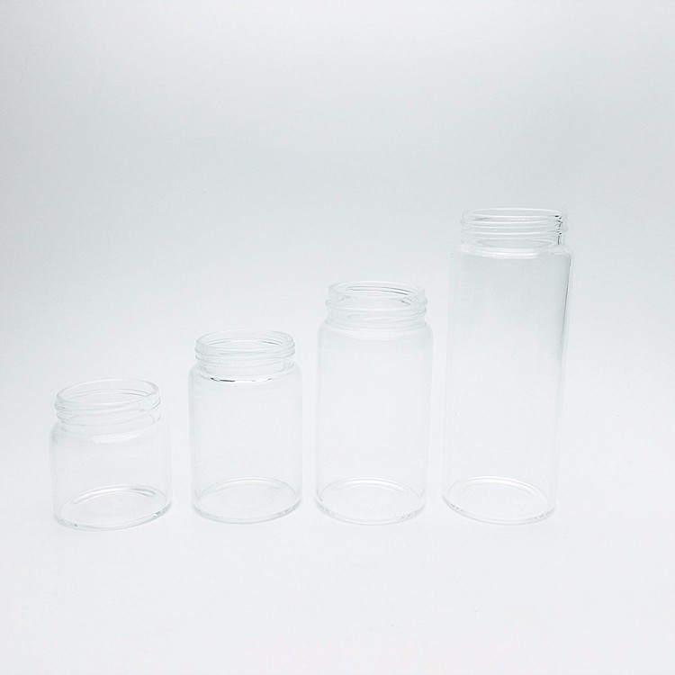 Borosilicate glass test tube bottle for candy saffron honey with aluminum lid