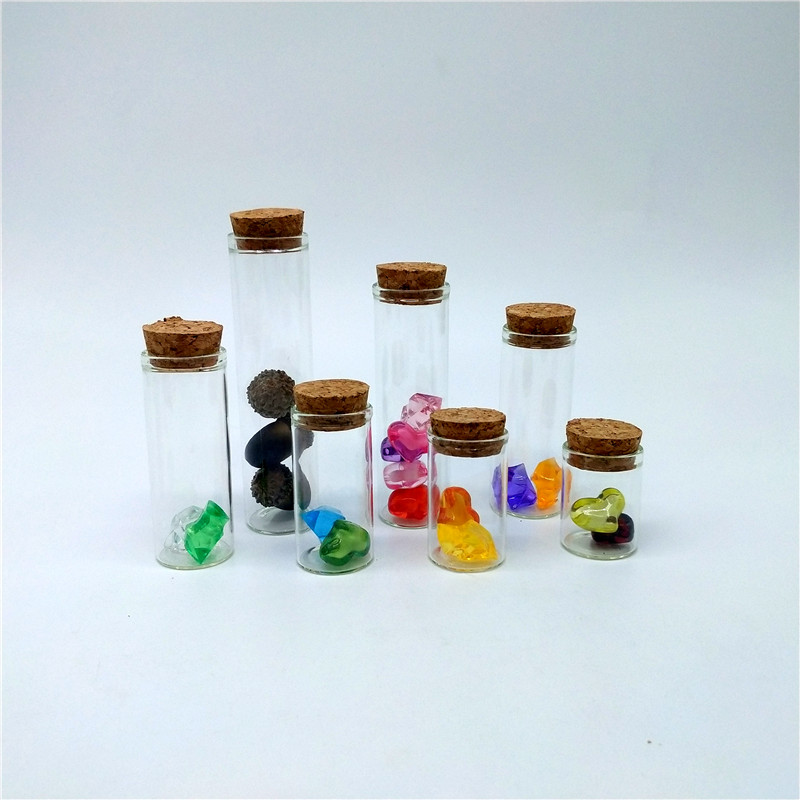 Borosilicate vial tube glass bottle with cork