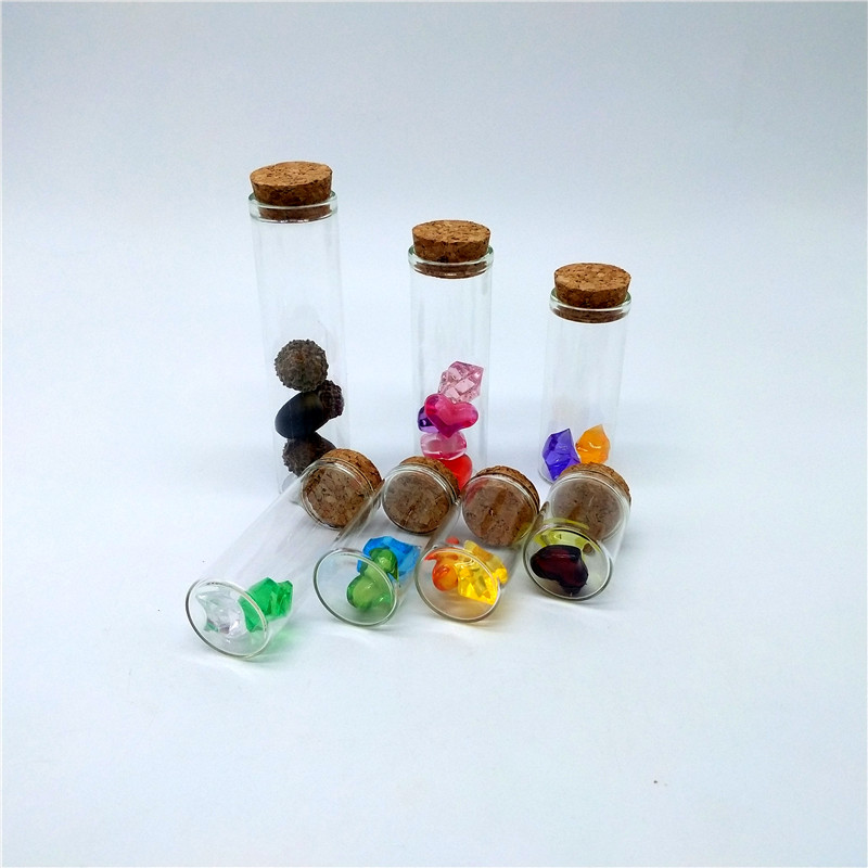 Borosilicate vial tube glass bottle with cork