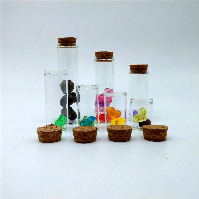 Borosilicate vial tube glass bottle with cork