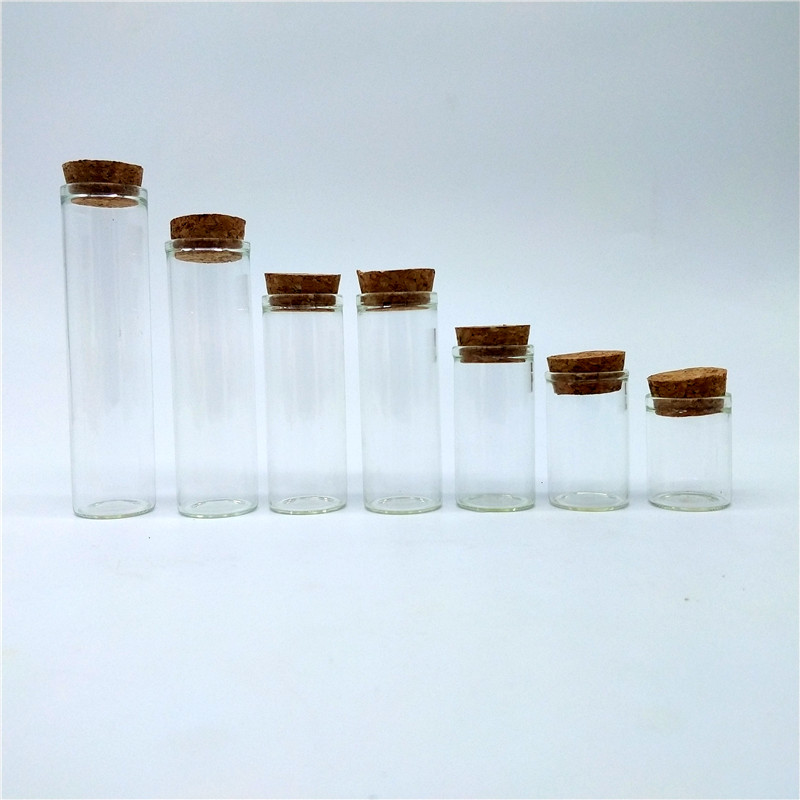 Borosilicate vial tube glass bottle with cork