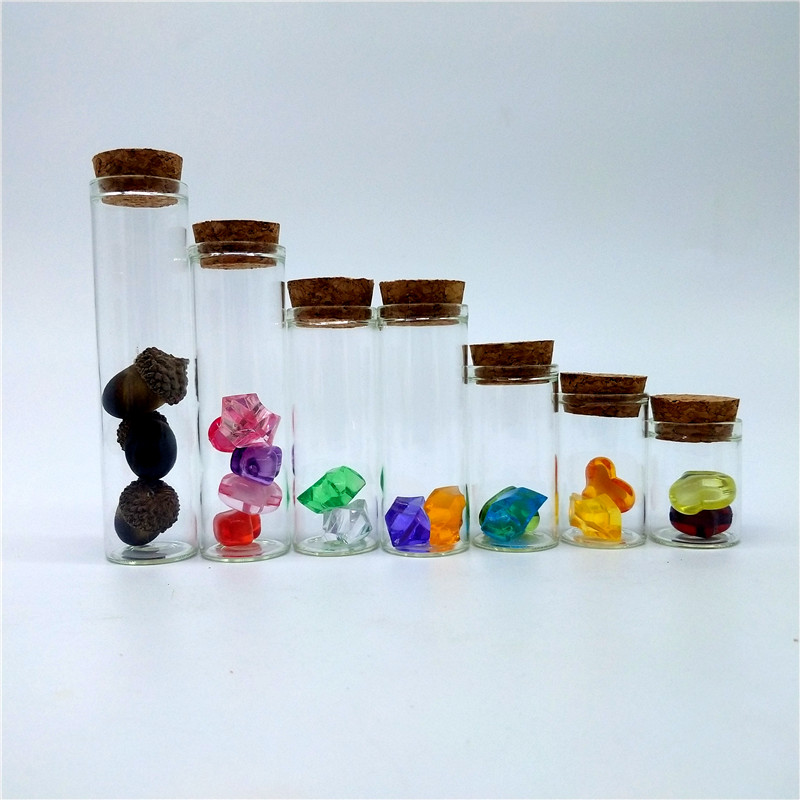 Borosilicate vial tube glass bottle with cork