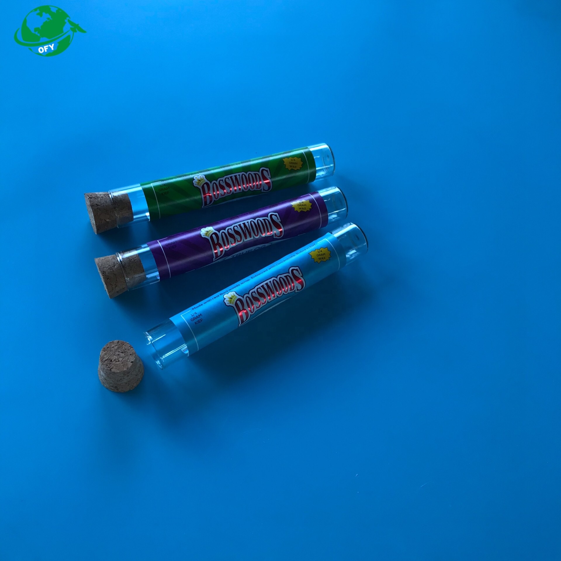 Bosswoods Glass Pre Rolled Leaf Blunt Tubes for Packaging