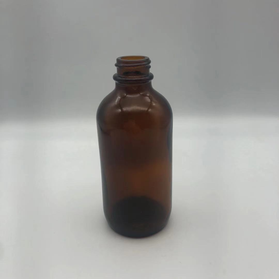 Boston Round 30ml 60ml Amber Glass Bottles with Caps Spray