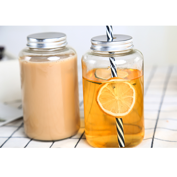Boston Round 8Oz 16Oz Glass Bottles Cold Brew Coffee Kombucha Ice Coffee Glass Bottle With Screw Cap