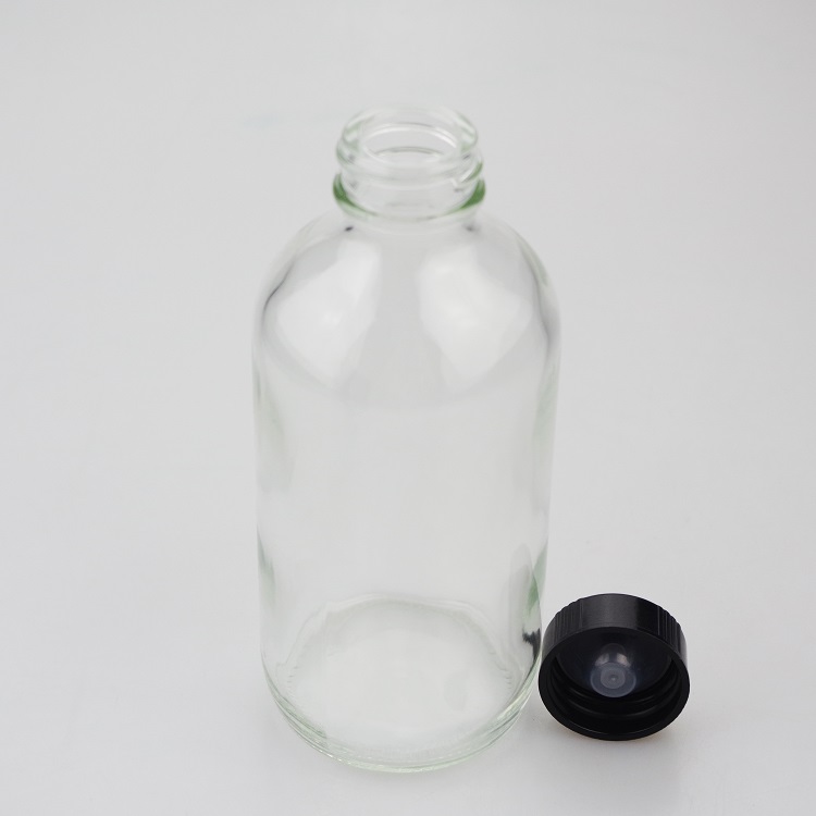 Boston Round 8oz 16oz Glass Bottles Cold Brew Coffee Kombucha Glass Bottle With Screw Cap