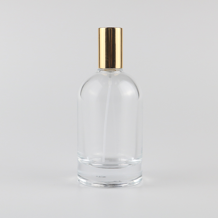 Boston Round Empty Clear Fragrance Perfume Bottle 50ml 100ml Cosmetic Glass Spray Bottle