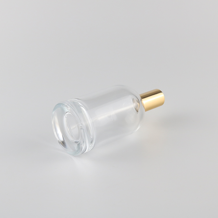 Boston Round Empty Clear Fragrance Perfume Bottle 50ml 100ml Cosmetic Glass Spray Bottle
